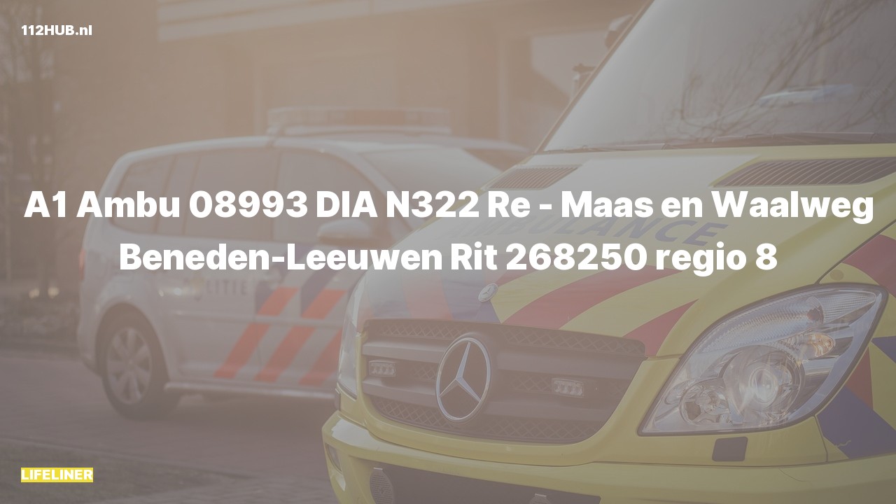 Deelafbeelding voor De traumahelikopter is met spoed uitgerukt naar de Maas en Waalweg in Beneden-Leeuwen