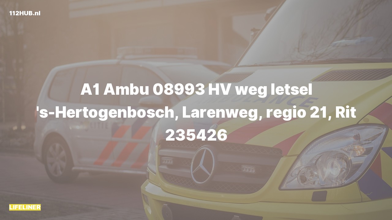 Deelafbeelding voor Traumahelikopter met spoed voor ongeval met letsel naar de Larenweg in 's-Hertogenbosch.