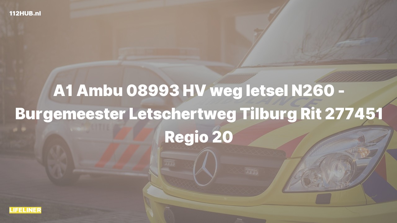 Deelafbeelding voor De traumahelikopter is met spoed uitgerukt voor een ongeval met letsel naar de Burgemeester Letschertweg in Tilburg