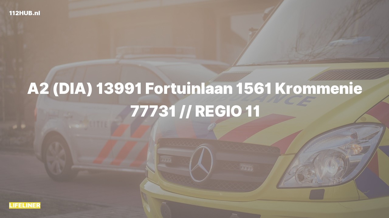 Deelafbeelding voor Traumahelikopter met gepaste spoed naar de Fortuinlaan in Krommenie.