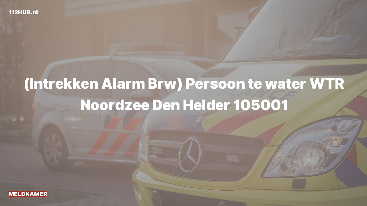 Deelafbeelding voor Meldkamer trekt alarm in. Was: ( ) Persoon te water WTR Noordzee Den Helder 105001.