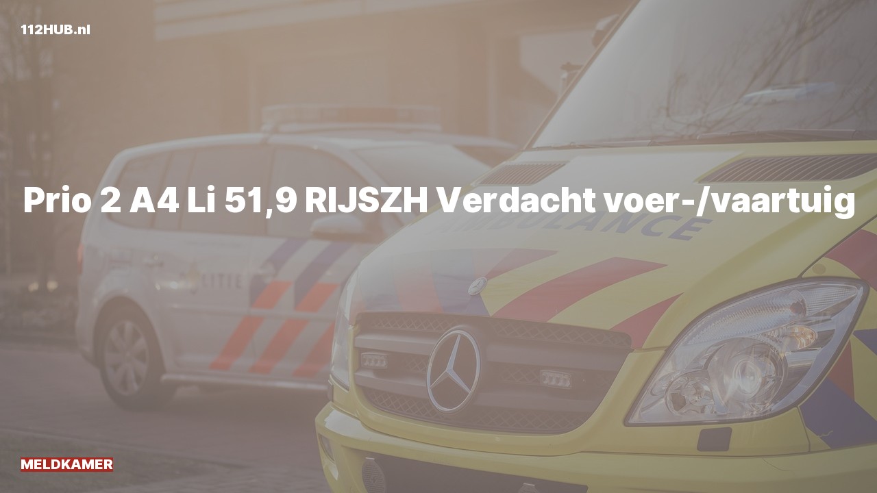 Deelafbeelding voor De Meldkamer is met gepaste spoed uitgerukt op de A4 bij hectometerpaaltje 51.9