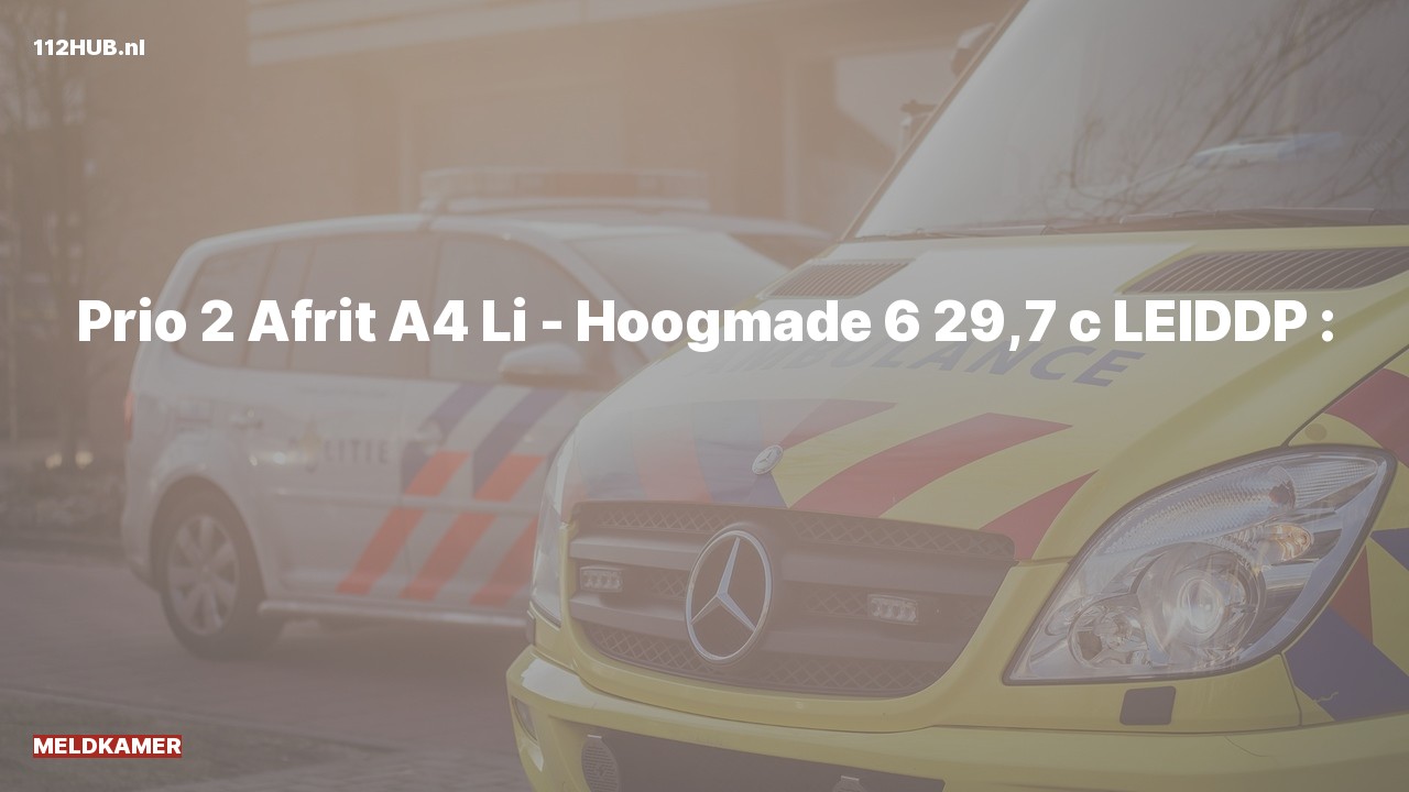 Deelafbeelding voor Meldkamer met gepaste spoed op de A4 bij hectometerpaaltje 29.7.