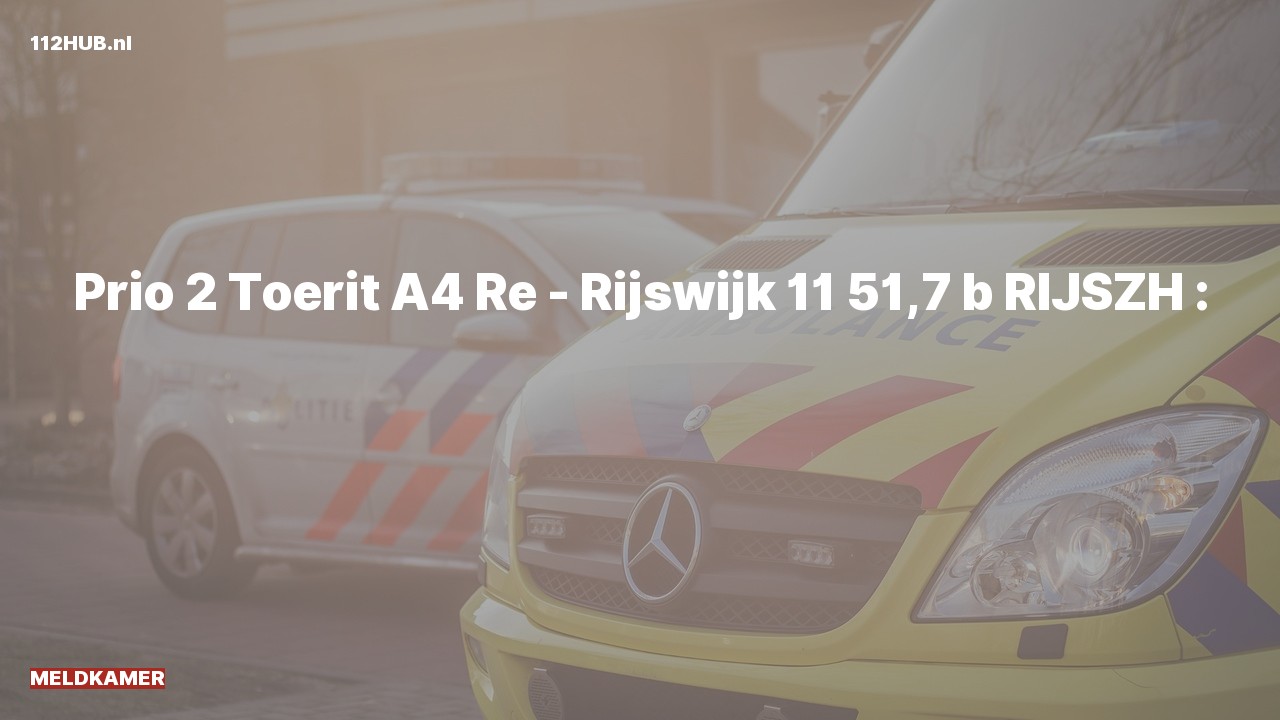 Deelafbeelding voor Meldkamer met gepaste spoed op de A4 bij hectometerpaaltje 51.7.