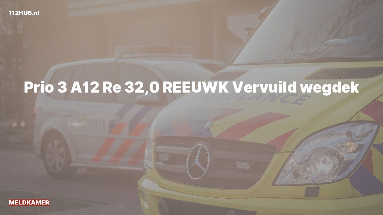 Deelafbeelding voor Meldkamer op de A12 bij hectometerpaaltje 32.