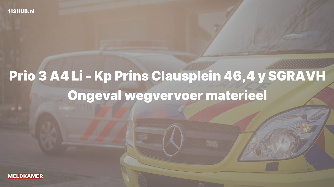 Deelafbeelding voor De Meldkamer is uitgerukt voor een verkeersongeval op de A4 bij hectometerpaaltje 46.4