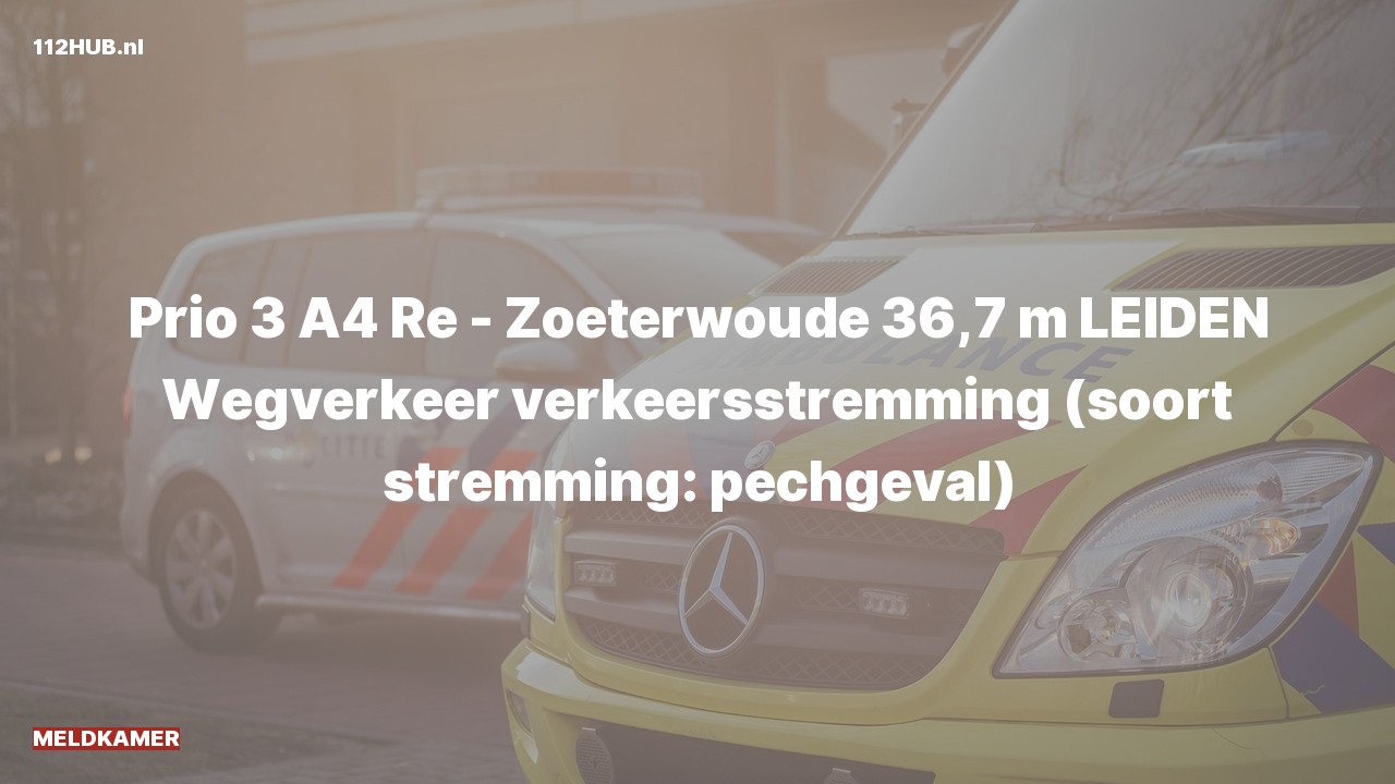 Deelafbeelding voor Meldkamer op de A4 bij hectometerpaaltje 36.7.