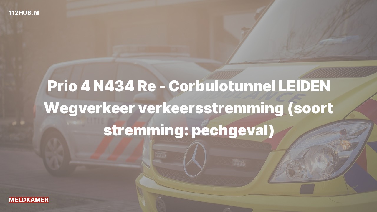 Deelafbeelding voor De Meldkamer is uitgerukt naar N434 in Leiden