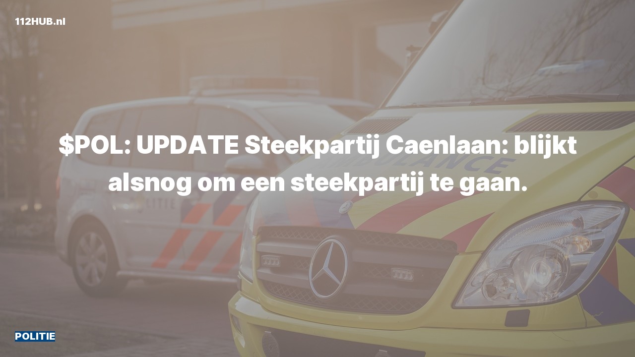 Deelafbeelding voor De politie is uitgerukt