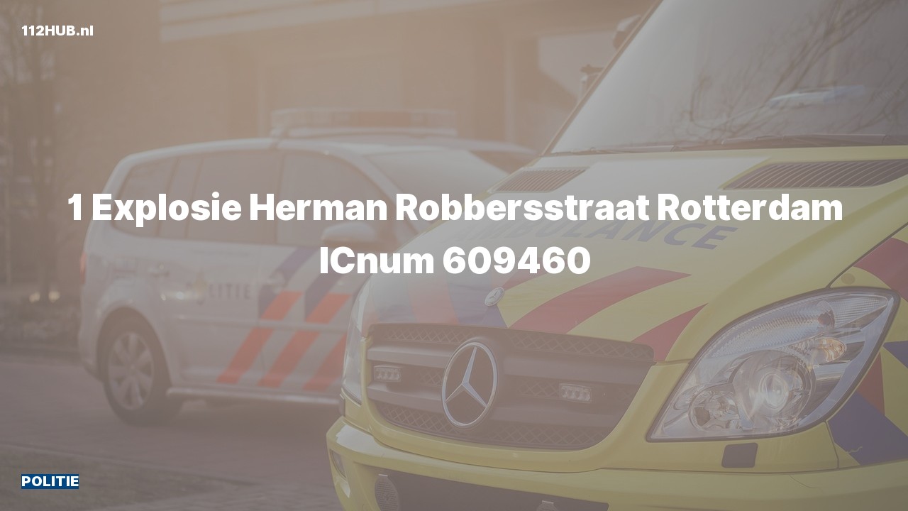 Deelafbeelding voor De politie is uitgerukt naar de Herman Robbersstraat in Rotterdam