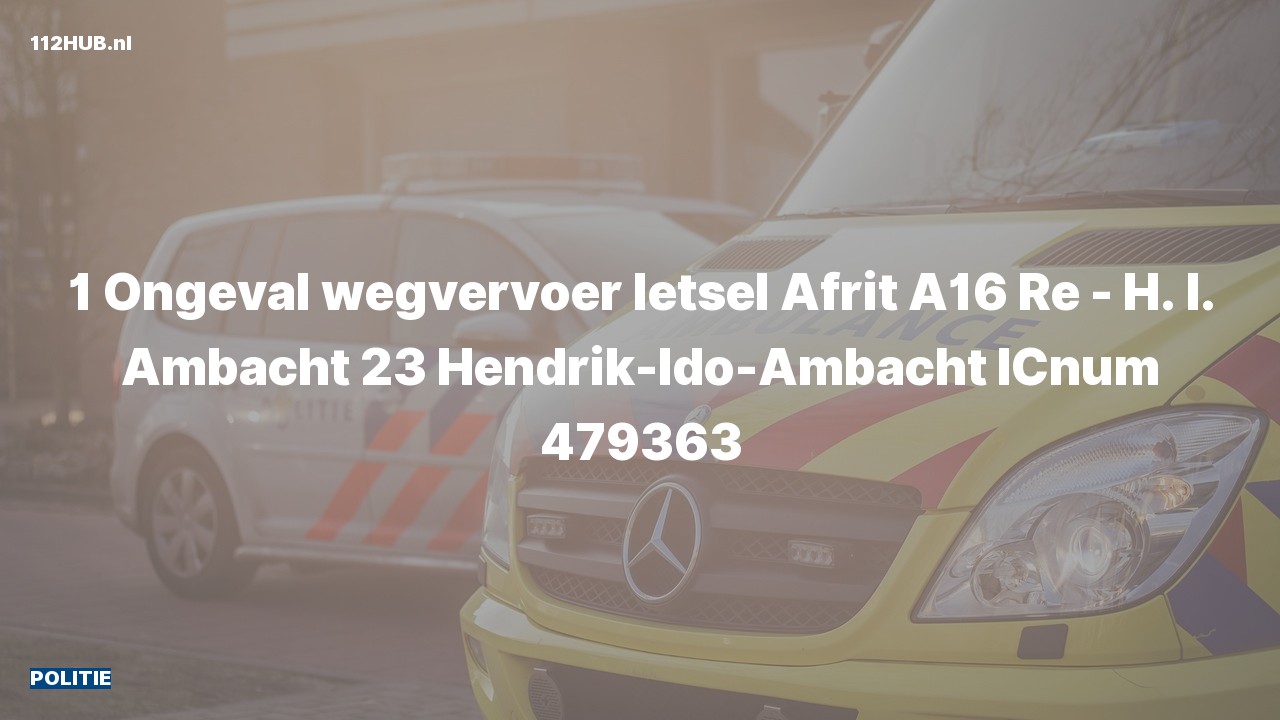 Deelafbeelding voor Politie voor verkeersongeval.