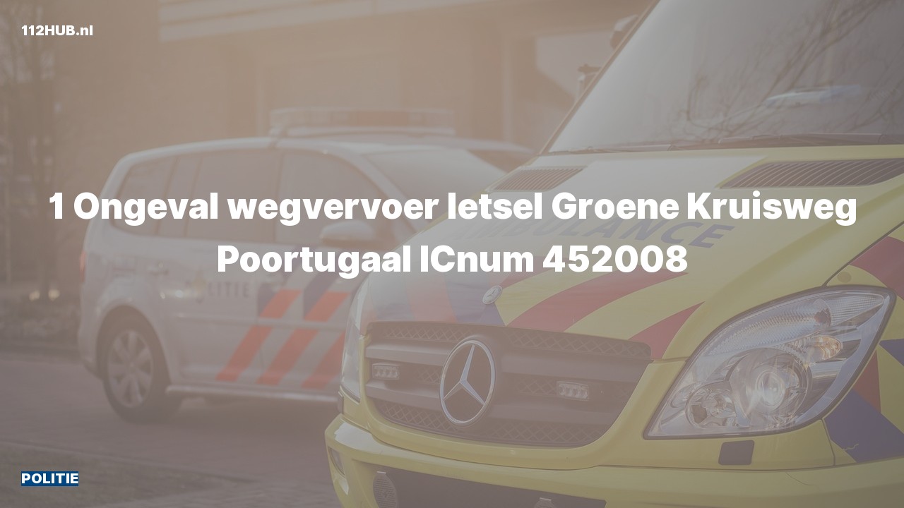 Deelafbeelding voor Politie voor verkeersongeval naar de Groene Kruisweg in Poortugaal.