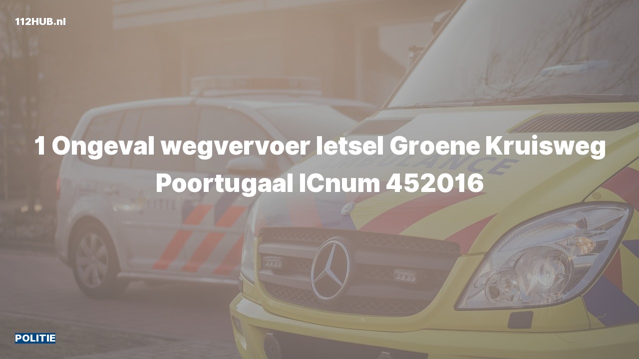 Deelafbeelding voor Politie voor verkeersongeval naar de Groene Kruisweg in Poortugaal.