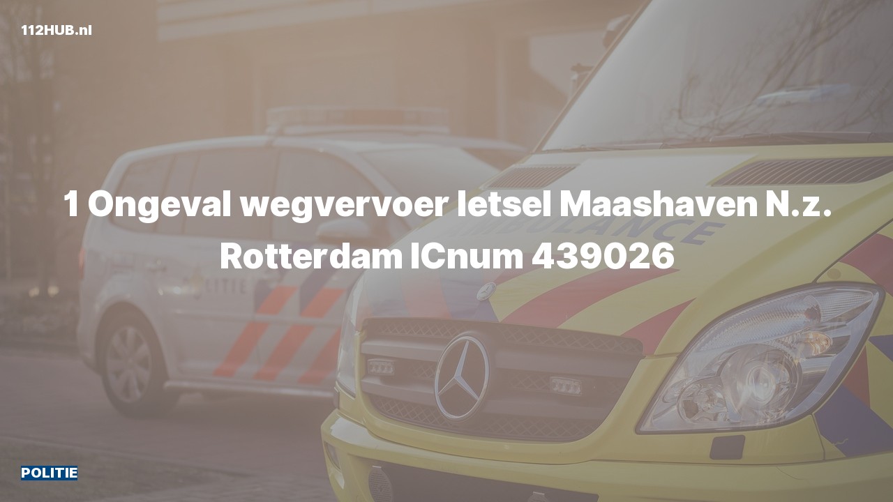 Deelafbeelding voor Politie voor verkeersongeval naar de Maashaven N.z. in Rotterdam.