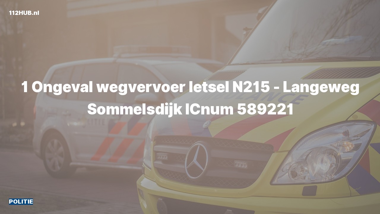 Deelafbeelding voor De politie is uitgerukt voor een verkeersongeval naar de Langeweg in Sommelsdijk