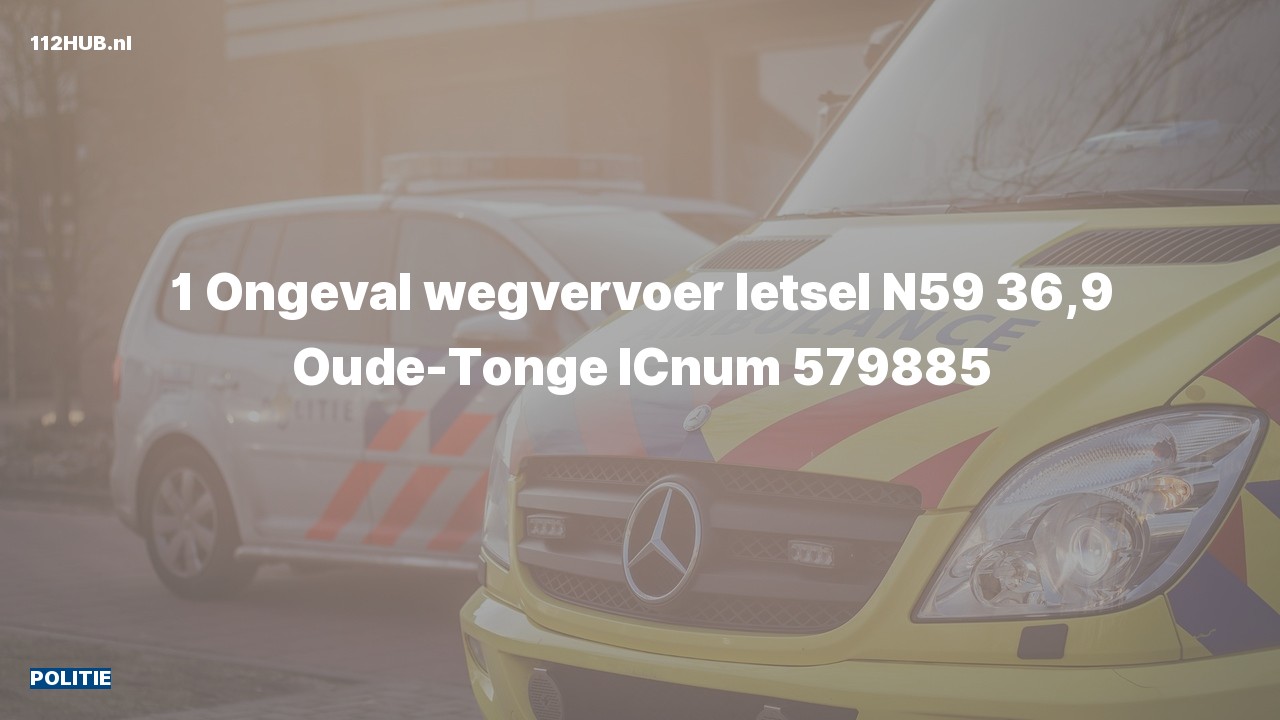 Deelafbeelding voor De politie is uitgerukt voor een verkeersongeval