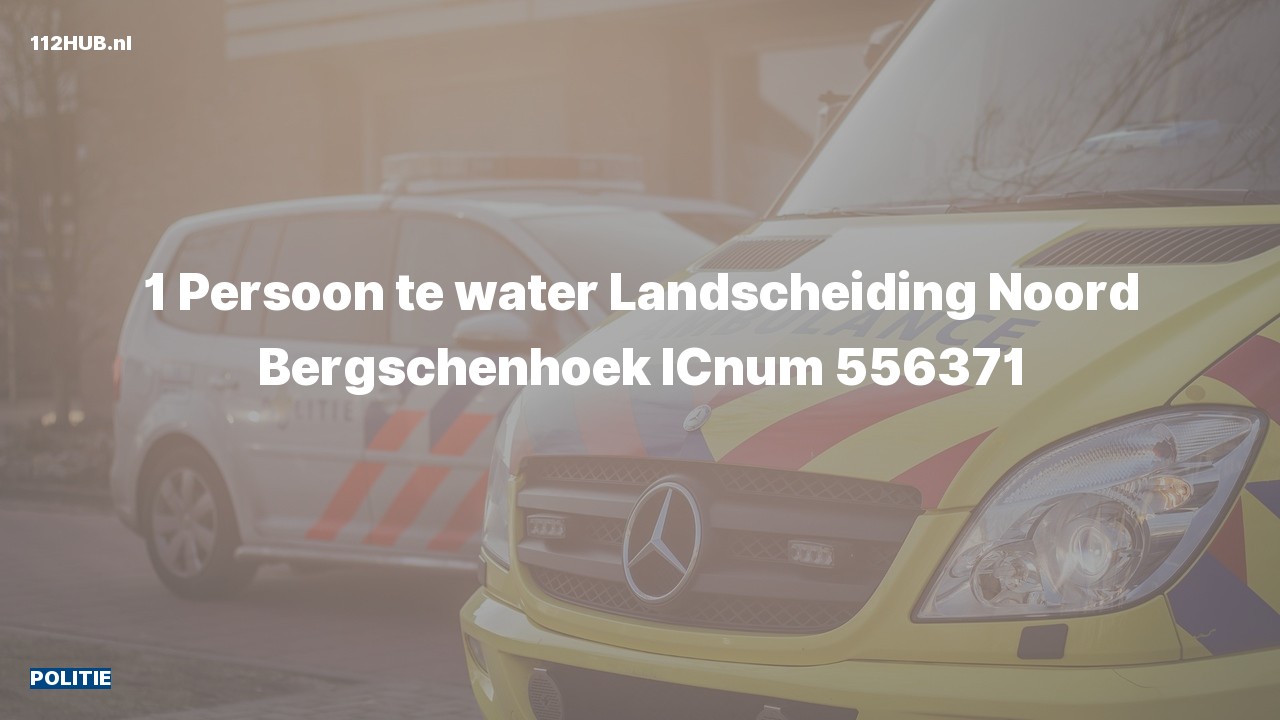 Deelafbeelding voor De politie is uitgerukt voor een persoon te water