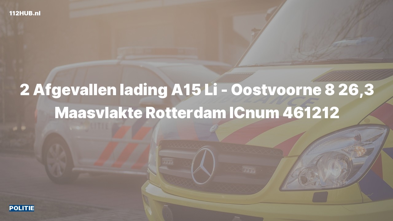 Deelafbeelding voor Politie op de A15 bij hectometerpaaltje 26.3.