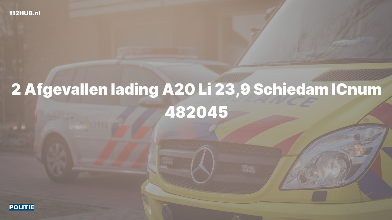 Deelafbeelding voor Politie op de A20 bij hectometerpaaltje 23.9.