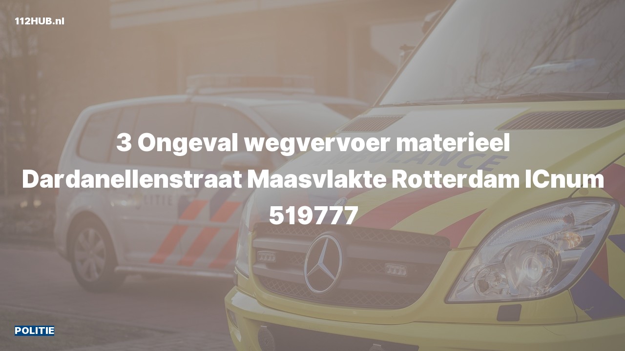Deelafbeelding voor De politie is uitgerukt voor een verkeersongeval naar de Dardanellenstraat in Maasvlakte Rotterdam