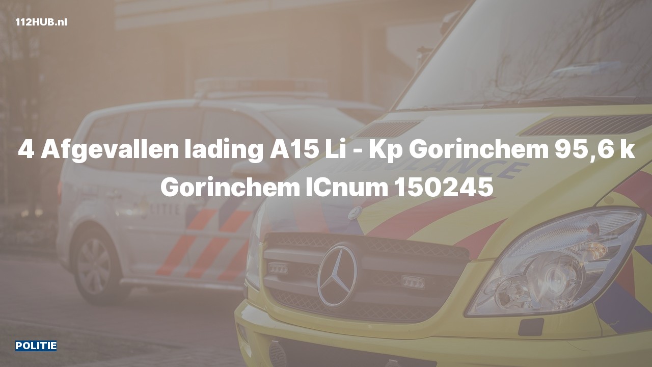 Deelafbeelding voor De politie is uitgerukt op de A15 bij hectometerpaaltje 95.6