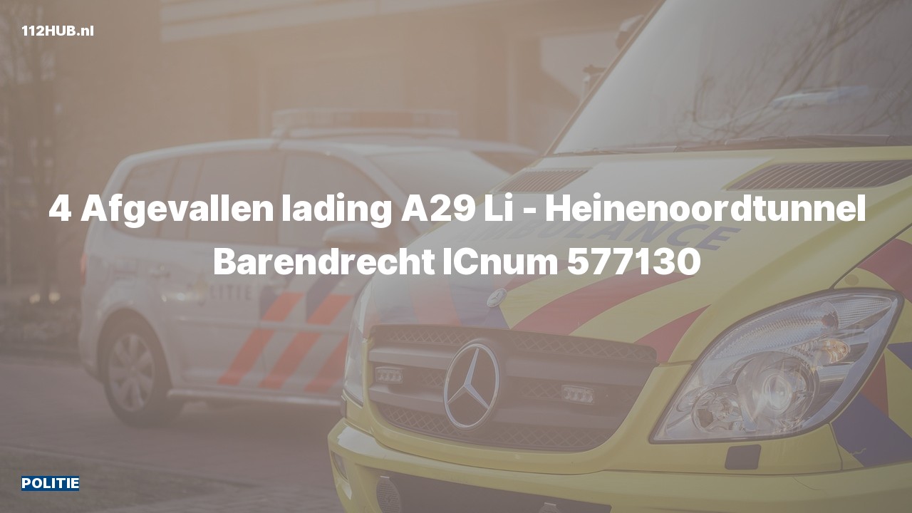 Deelafbeelding voor De politie is uitgerukt naar de Heinenoordtunnel in Barendrecht
