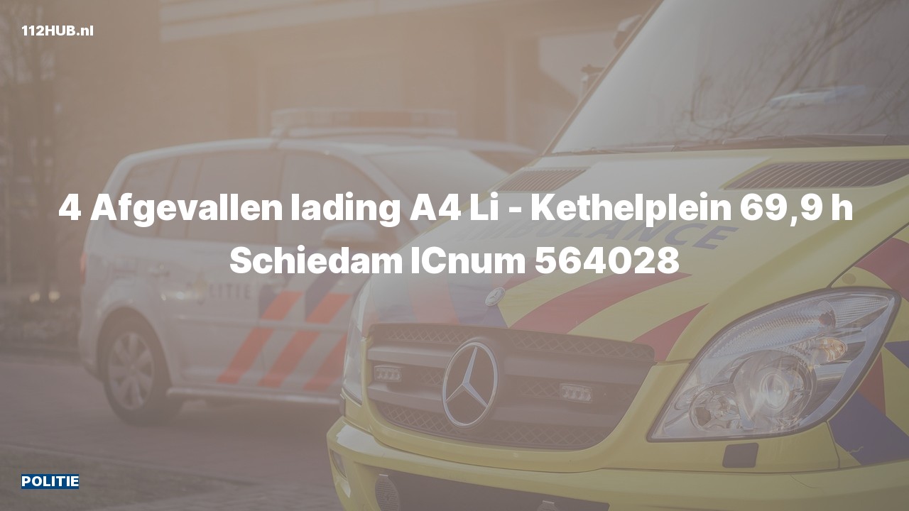 Deelafbeelding voor De politie is uitgerukt naar de Kethelplein in Schiedam