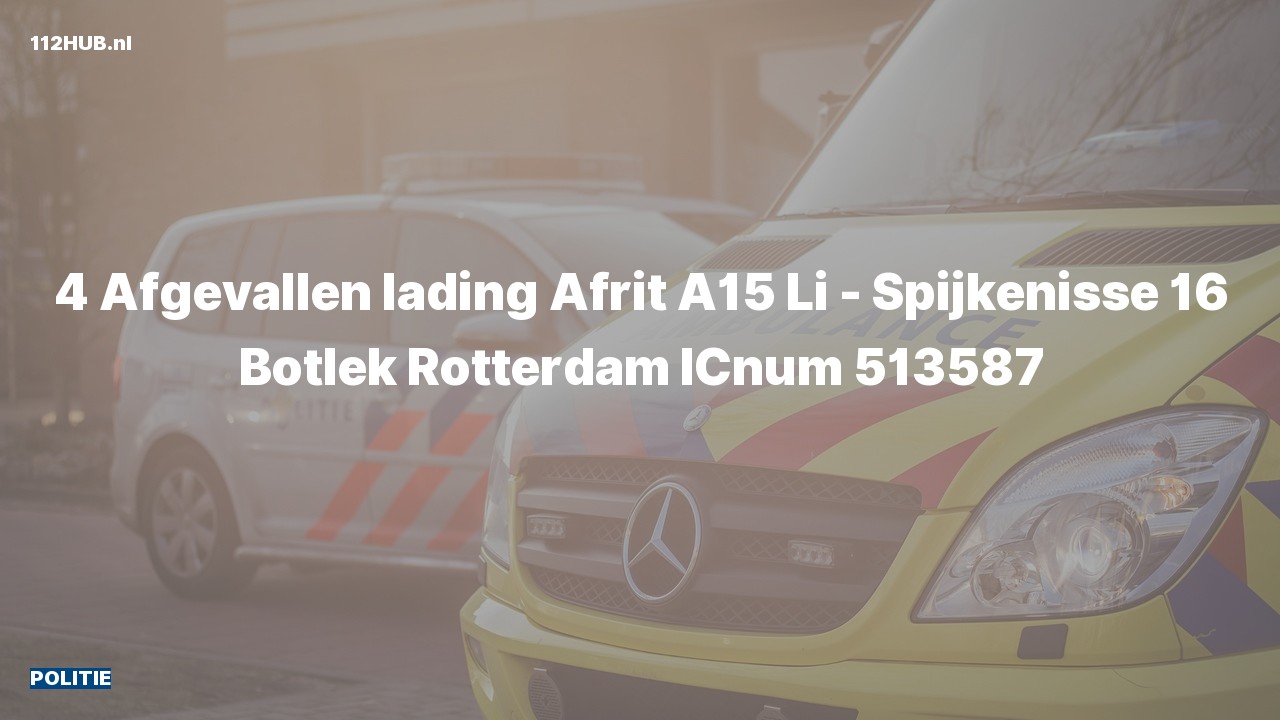 Deelafbeelding voor Politie naar de Spijkenisse 16 in Botlek Rotterdam.