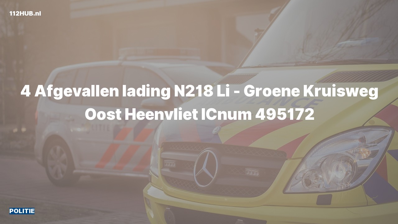 Deelafbeelding voor Politie naar de Groene Kruisweg Oost in Heenvliet.