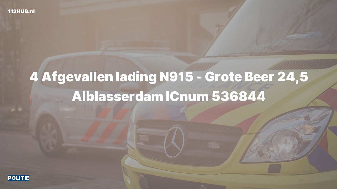 Deelafbeelding voor De politie is uitgerukt op de N915 bij hectometerpaaltje 24.5