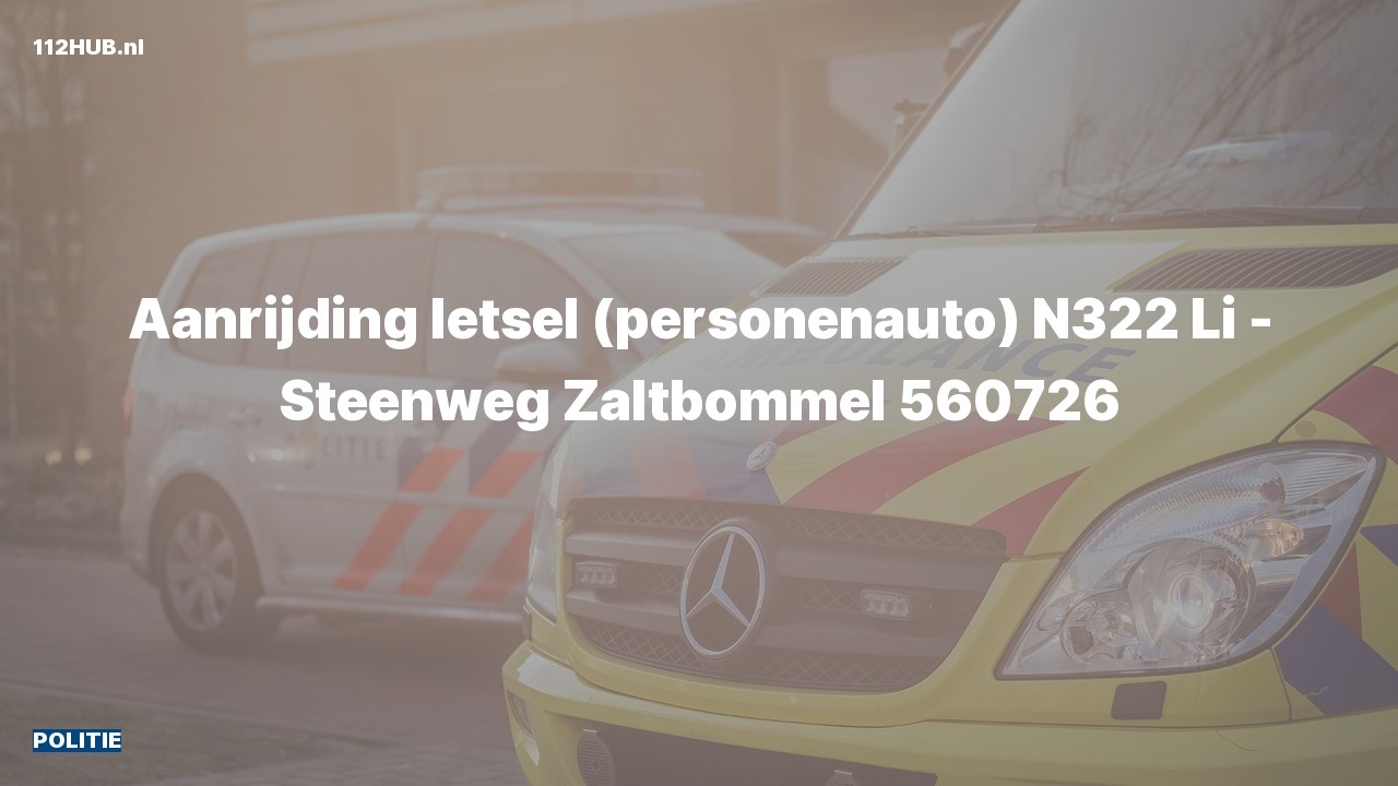 Deelafbeelding voor Politie voor aanrijding met letsel.