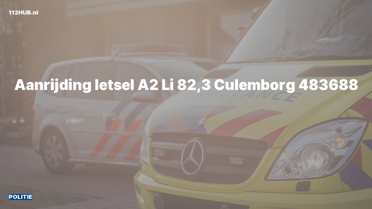 Deelafbeelding voor De politie is uitgerukt voor een aanrijding op de A2 bij hectometerpaaltje 82.3