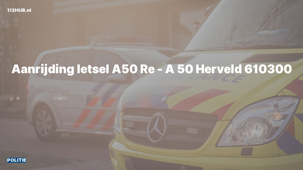 Deelafbeelding voor Politie voor aanrijding met letsel.