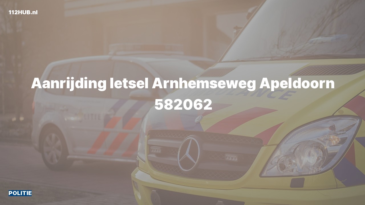 Deelafbeelding voor Politie voor aanrijding met letsel naar de Arnhemseweg in Apeldoorn.
