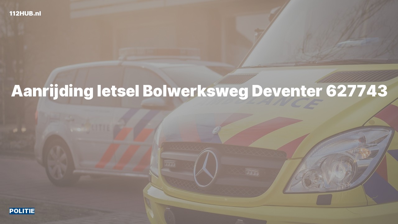 Deelafbeelding voor Politie voor aanrijding met letsel naar de Bolwerksweg in Deventer.