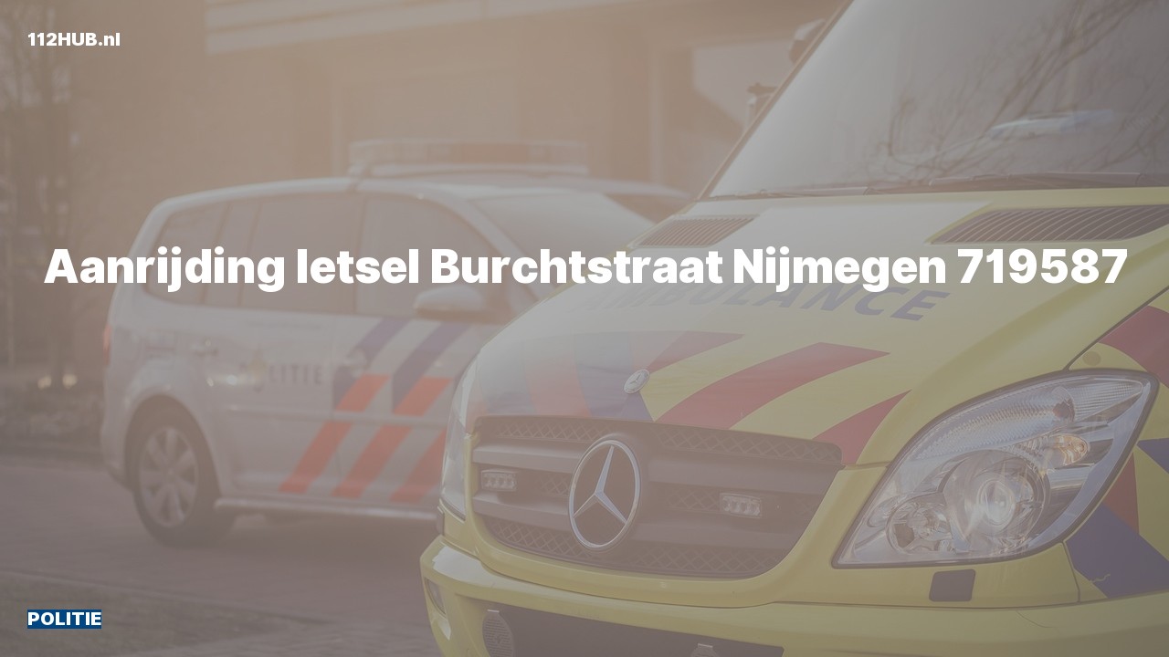 Deelafbeelding voor De politie is uitgerukt voor een aanrijding naar de Burchtstraat in Nijmegen