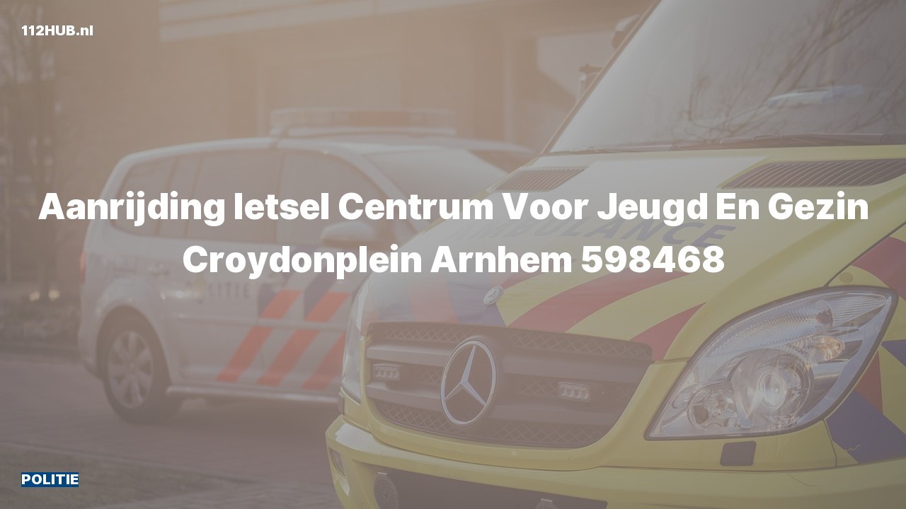 Deelafbeelding voor Politie voor aanrijding met letsel naar de Croydonplein in Arnhem.