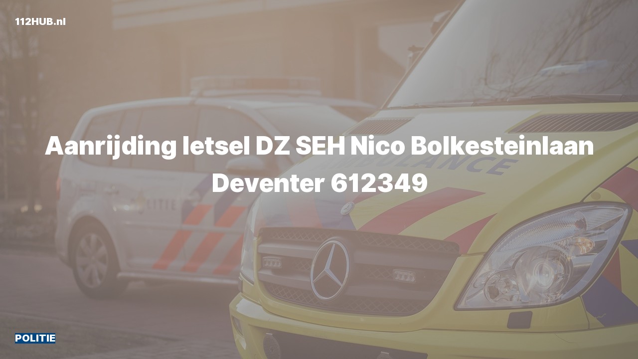 Deelafbeelding voor Politie voor aanrijding met letsel naar de Nico Bolkesteinlaan in Deventer.