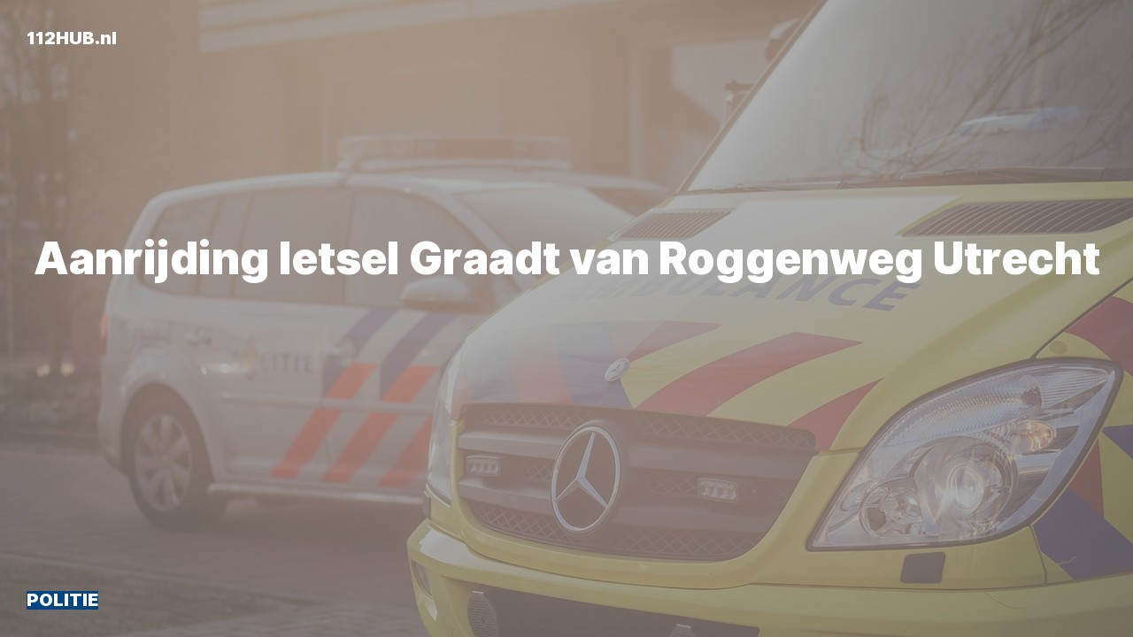 Deelafbeelding voor De politie is uitgerukt voor een aanrijding naar de Graadt van Roggenweg in Utrecht