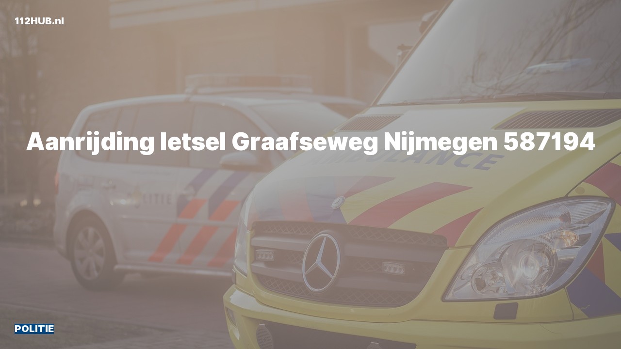 Deelafbeelding voor Politie voor aanrijding met letsel naar de Graafseweg in Nijmegen.
