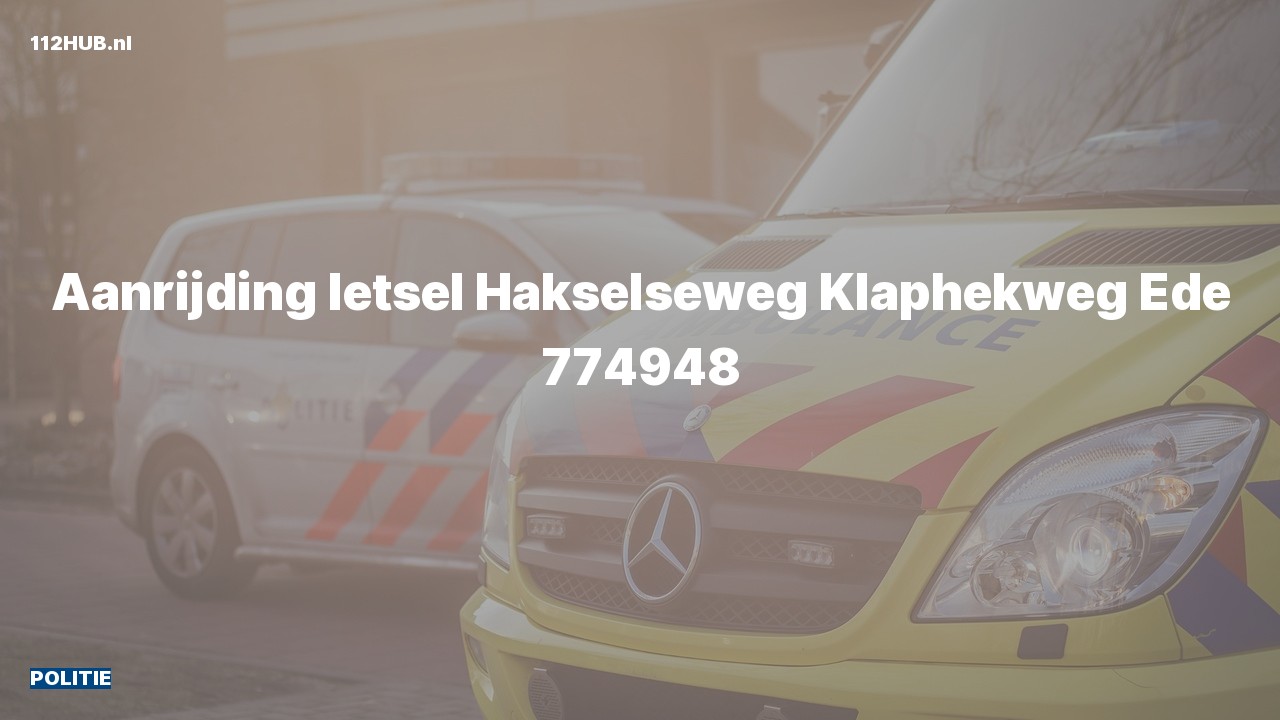Deelafbeelding voor De politie is uitgerukt voor een aanrijding naar de Hakselseweg in Ede