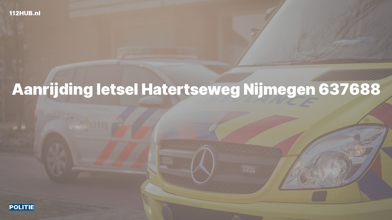 Deelafbeelding voor Politie voor aanrijding met letsel naar de Hatertseweg in Nijmegen.