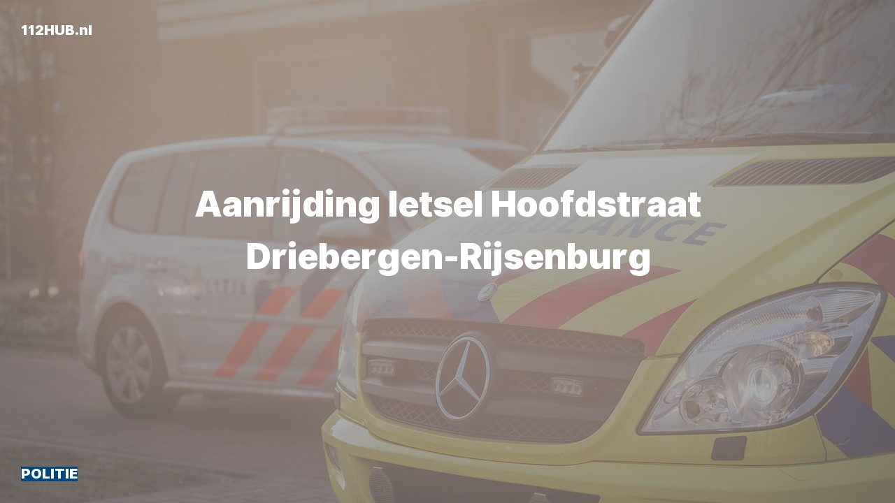 Deelafbeelding voor Politie voor aanrijding met letsel naar de Hoofdstraat in Driebergen-Rijsenburg.