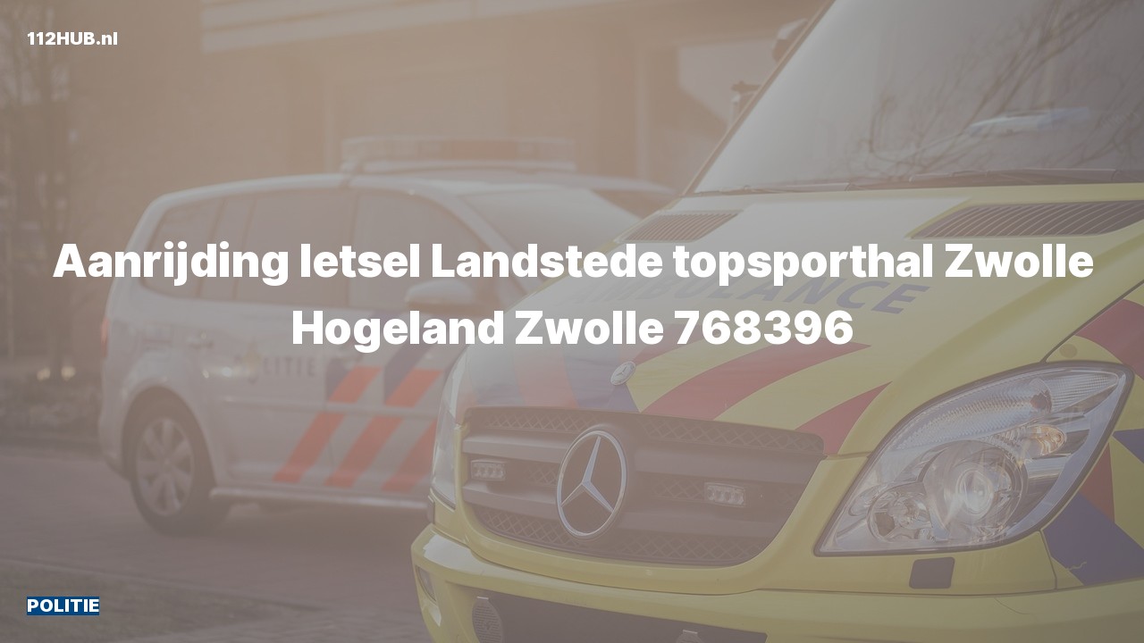 Deelafbeelding voor De politie is uitgerukt voor een aanrijding naar de Hogeland in Zwolle