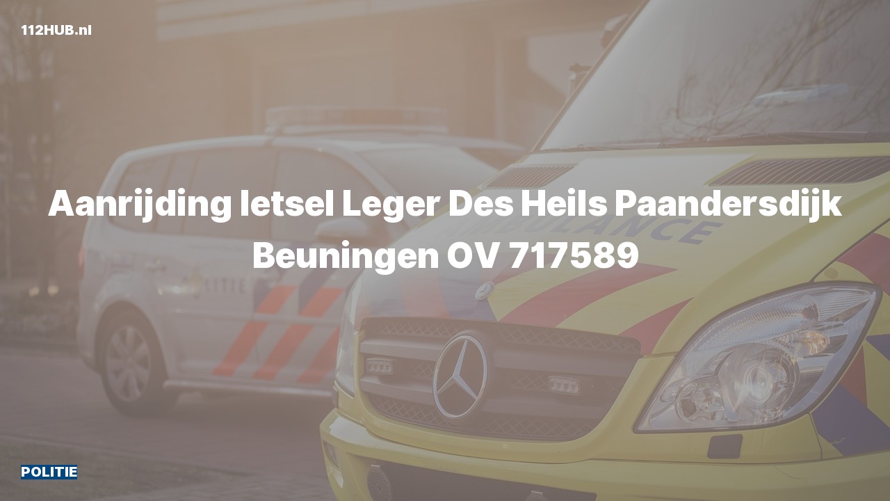Deelafbeelding voor De politie is uitgerukt voor een aanrijding naar de Paandersdijk in Beuningen