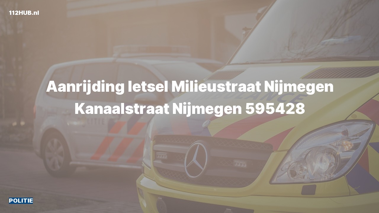 Deelafbeelding voor Politie voor aanrijding met letsel naar de Kanaalstraat in Nijmegen.