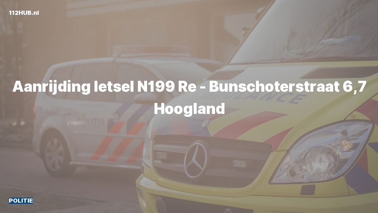Deelafbeelding voor Politie voor aanrijding met letsel op de N199 bij hectometerpaaltje 6.7.