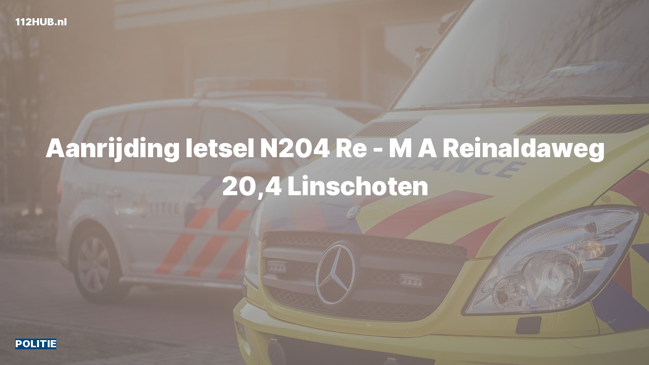 Deelafbeelding voor De politie is uitgerukt voor een aanrijding op de N204 bij hectometerpaaltje 20.4