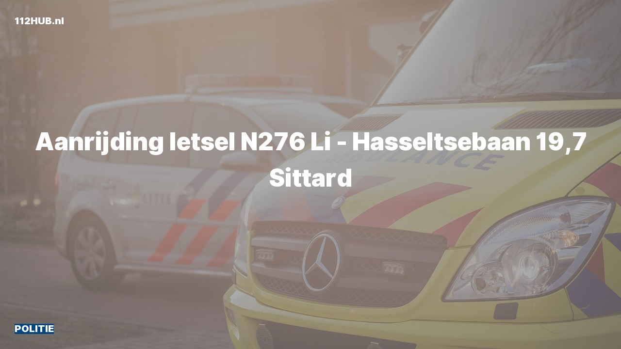 Deelafbeelding voor Politie voor aanrijding met letsel op de N276 bij hectometerpaaltje 19.7.
