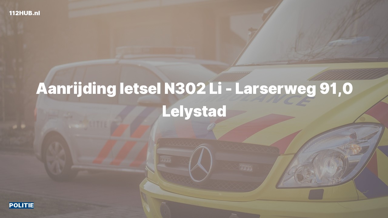 Deelafbeelding voor Politie voor aanrijding met letsel op de N302 bij hectometerpaaltje 91.